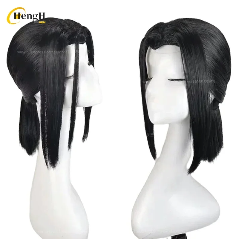 

Mori Ogai Synthetic Hair Anime Long Black Ponytail Cosplay Anime Wig Heat Resistant Hair Halloween Party Woman Wigs + A Wig Cap