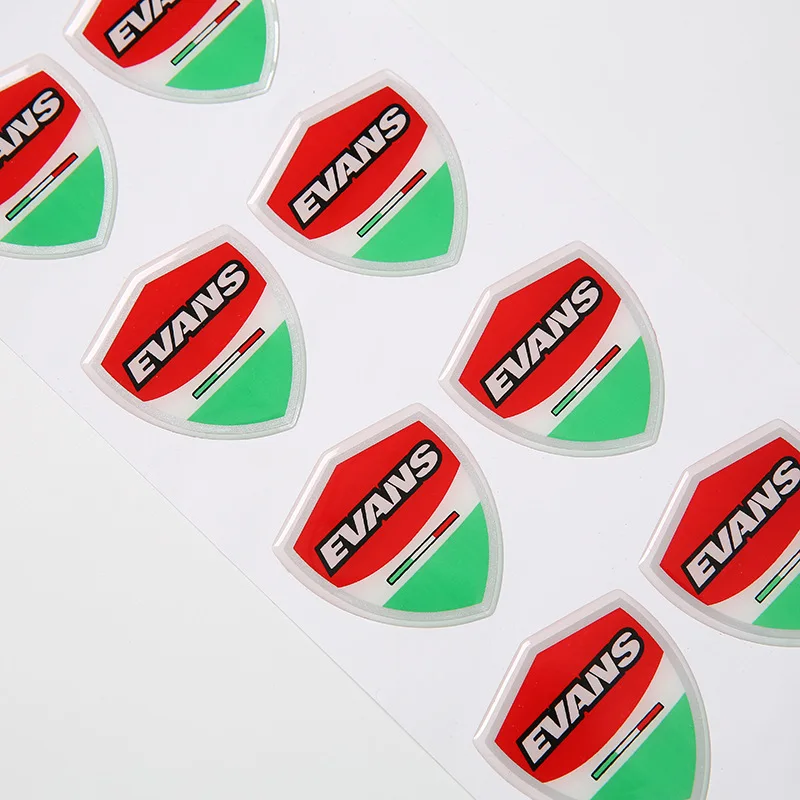 

Custom Irregular Cut 3D Transparent Dome Resin Stickers Compay Brand Logo Waterproof Key Chain Logo Sticker Label