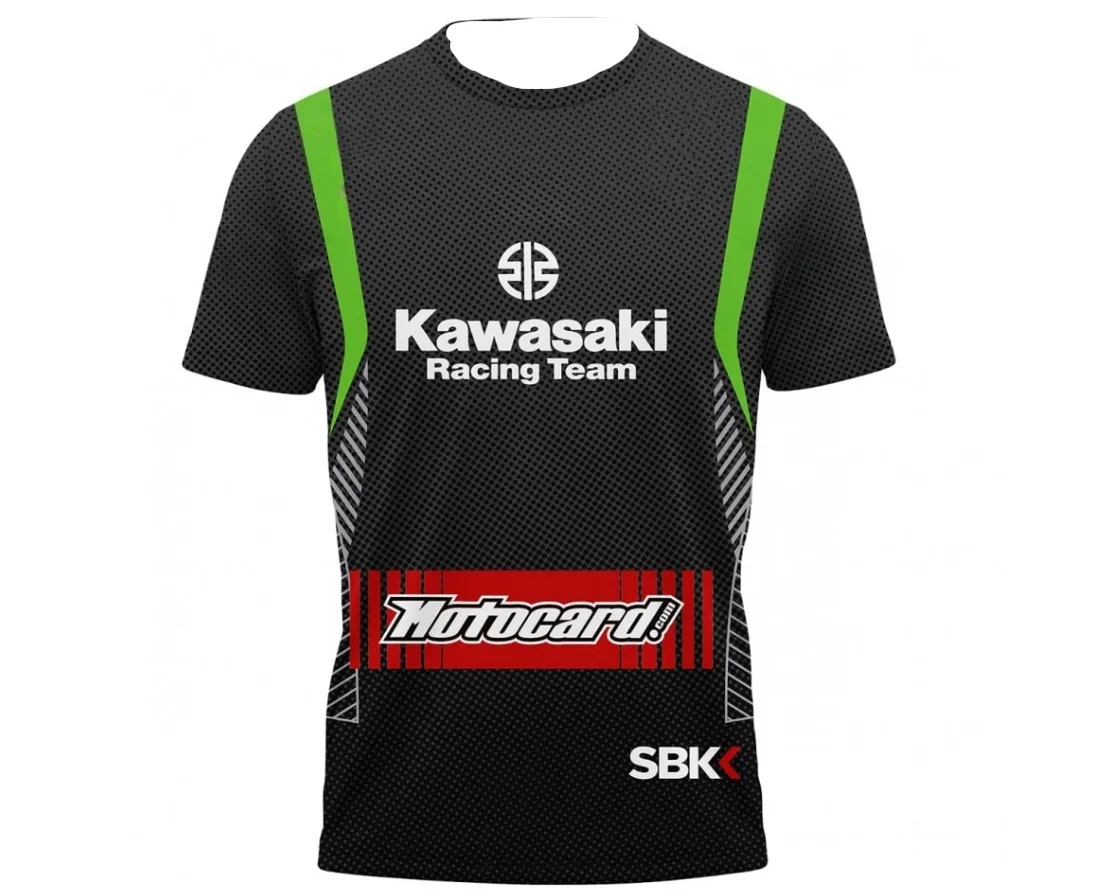 

Kawasaki Racing Team Men T-shirt Summer Short Sleeve Sports Women T Shirt 2025 Summer Men New Fashion Adult Motorcycle Cool Tops