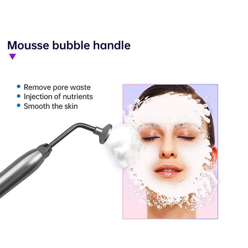 NewFace Wholesale Mousse Bubble Clean Facial Machine Skin Massage Oxygen Spray Scrubber Face Care Make Up Removal Equipment