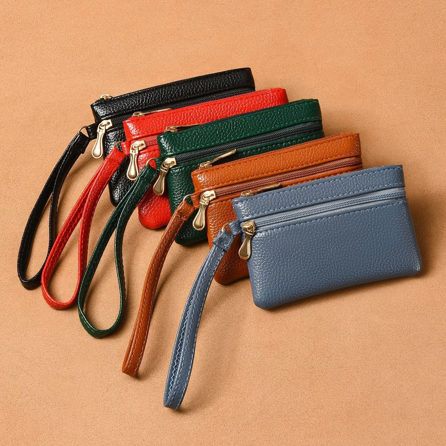 

Мини-кошелек из искусственной кожи, кошелек для монет, сумка для ключей, модный держатель для ключей, карманная сумка для хранения карт, многофункциональная сумка для монет на молнии