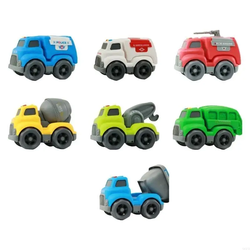 

Car Friction Powered Vehicle Toy Inertial for Kids Toy Colorful Vehicle Model