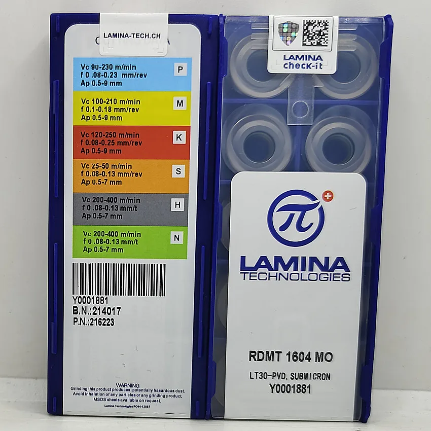 RDMT10T3MO LT30/RDMT1204MO LT30/RDMT1604MO LT30/RPMT1204MO LT30/RDMW10T3MO LT30/RDMW1204MO LAMINA CNC carbide inserts 10PCS/BOX