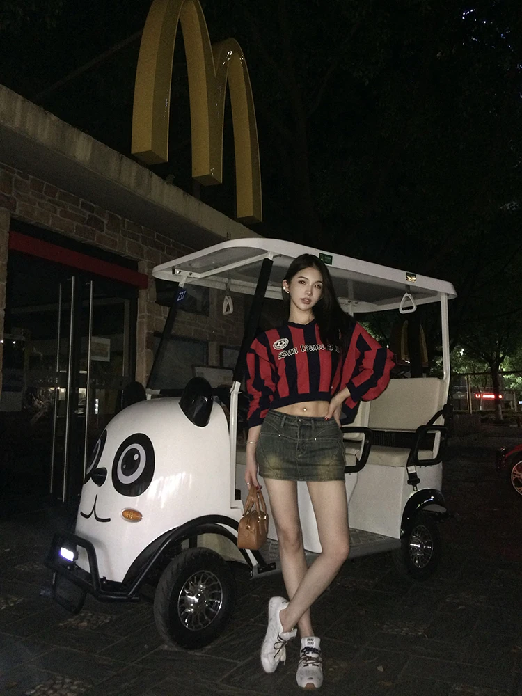 

Ретро-юбка PiRui из денима для женщин: повседневная, с высокой талией, из смесового хлопка, осенняя новинка, комфортная, А-силуэт