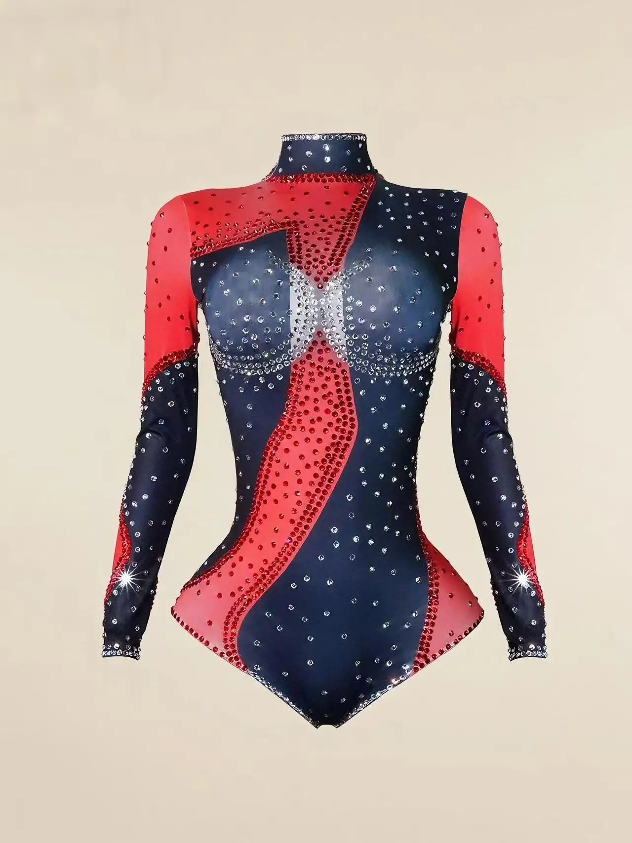 

Ladies Rhinestone Sexy Stretch Jumpsuit A Costume For Celebrating Birthdays Night Parties Bars Nightclubs And Stage Performances