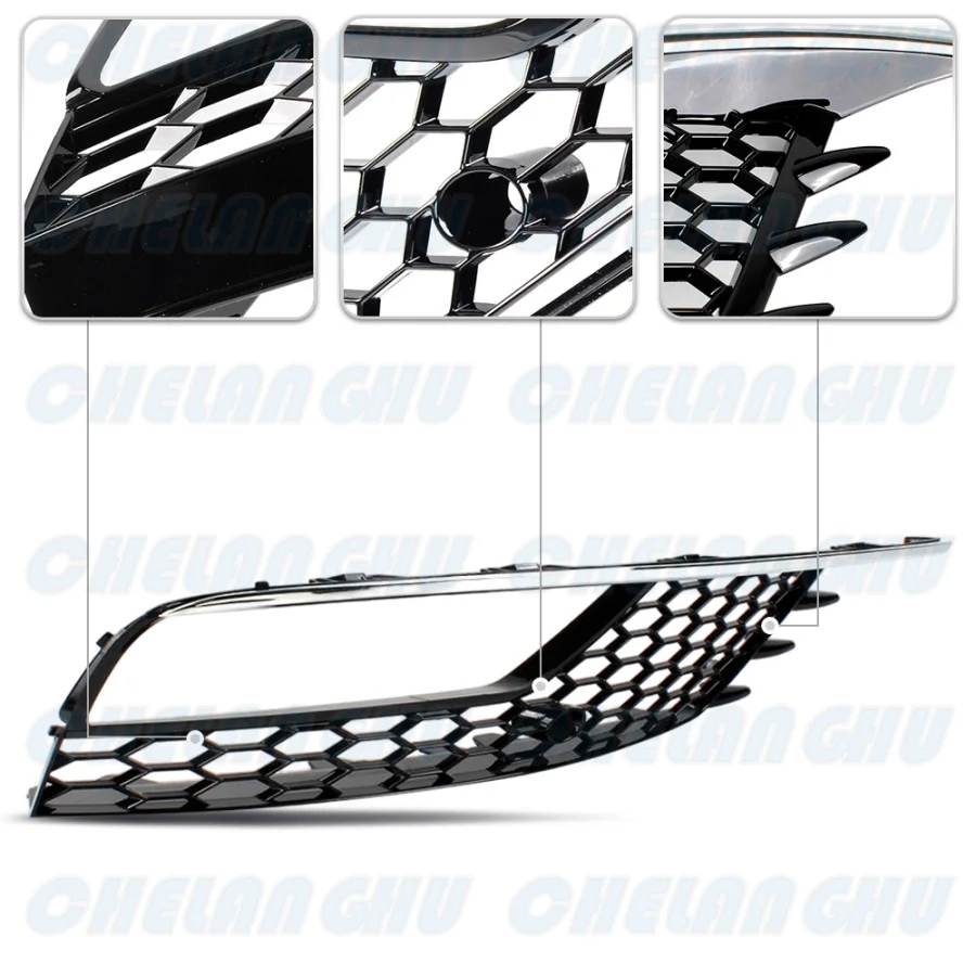 For Audi A3 sedan 2013 2014 2015 2016 2017 1 Pair Front Bumper Fog Lights Lamp Grille Cover Car accessories