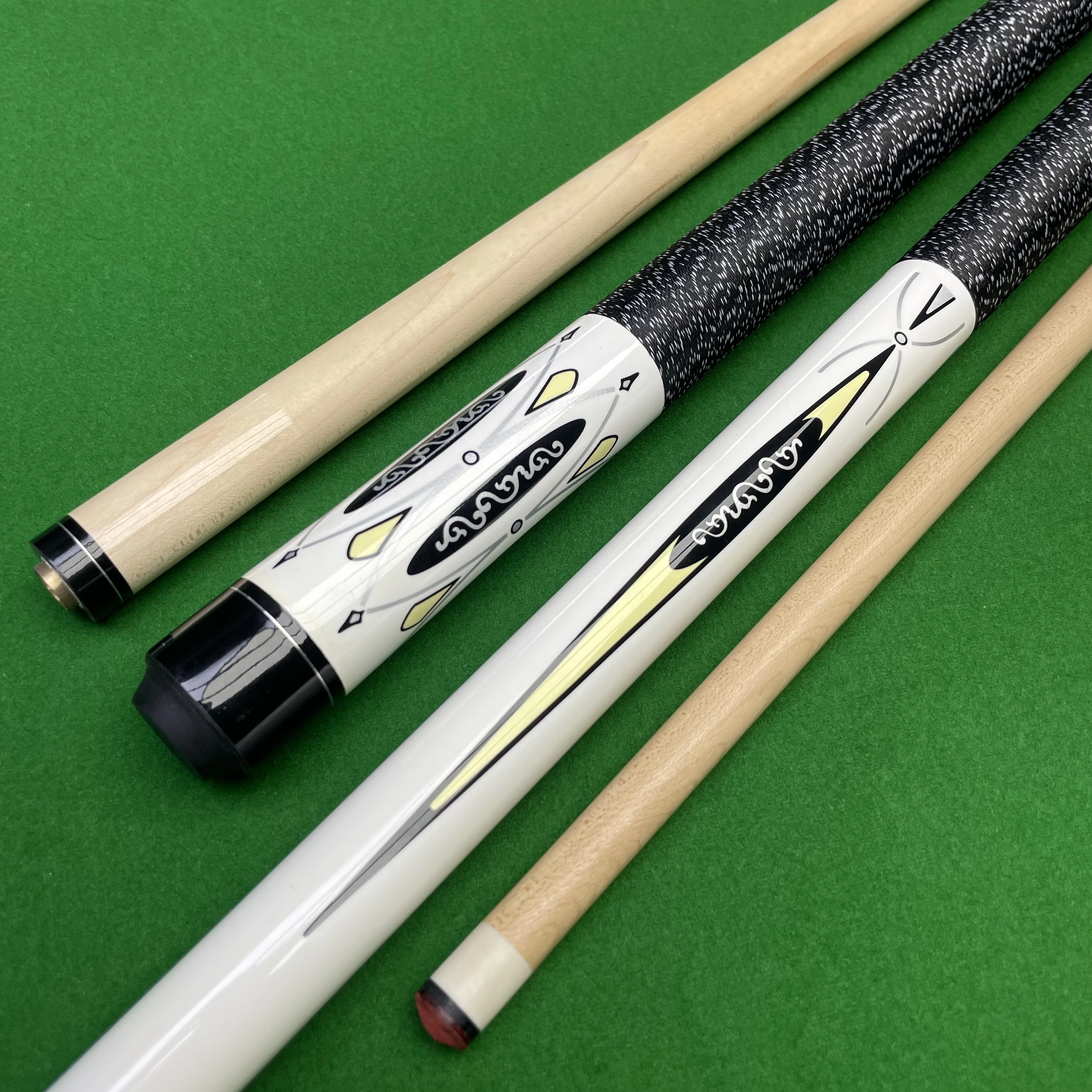 خشب القيقب تجمع جديلة 13 مللي متر تلميح خفيفة الوزن عالية الاستقرار تصميم سترة صفراء فريدة من نوعها ل تسعة الكرة ، كاروم السنوكر 3 وسادة البلياردو #4