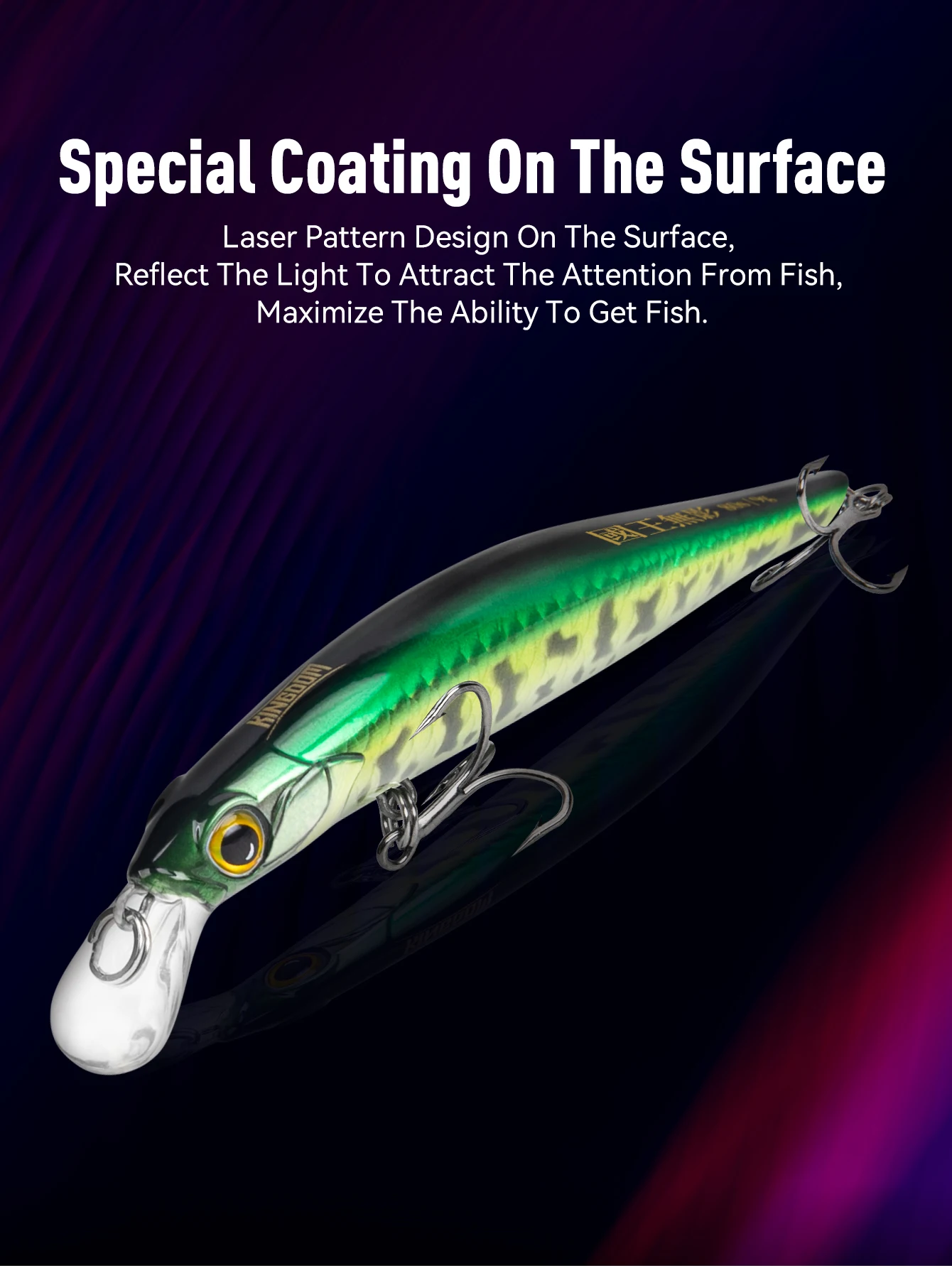 Kingdom Sinking Minnow Angelköder 60 mm 80 mm 95 mm 105 mm künstliche harte Köder Wobbler Seebarsch Wobbler Angelgeräte – Detail 12
