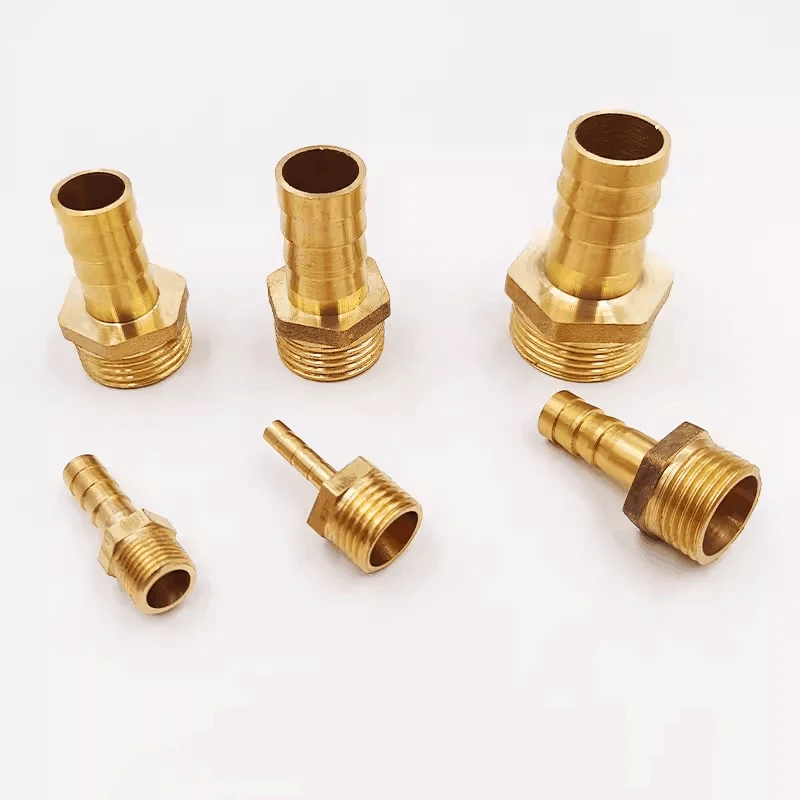 8mm 10mm 12mm 13mm 16mm Hose Barb OD To M16 M18 M20 Metric Male Thread Brass Pipe Fitting Nipple Coupling Joint