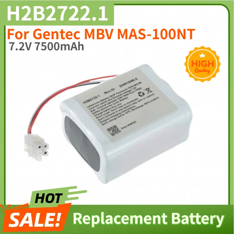 

High Quality 7.2V 7500mAh Battery H2B2722.1 for Gentec MBV MAS-100NT Brand New Replacement Battery