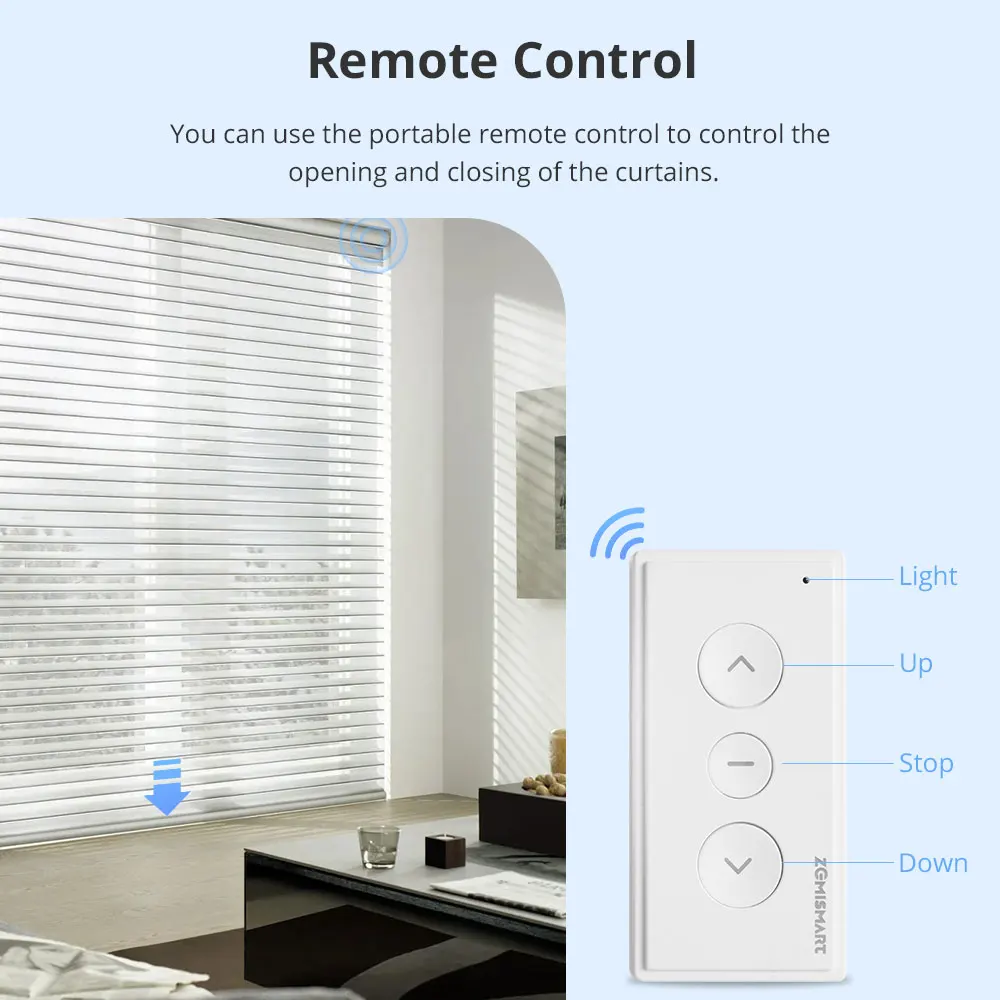 Zemismart Matter WiFi สมาร์ท Roller Shade ผ้าม่านมอเตอร์สําหรับ 37 มม.38 มม.สนับสนุน Homekit Google Home Smartthings App Control