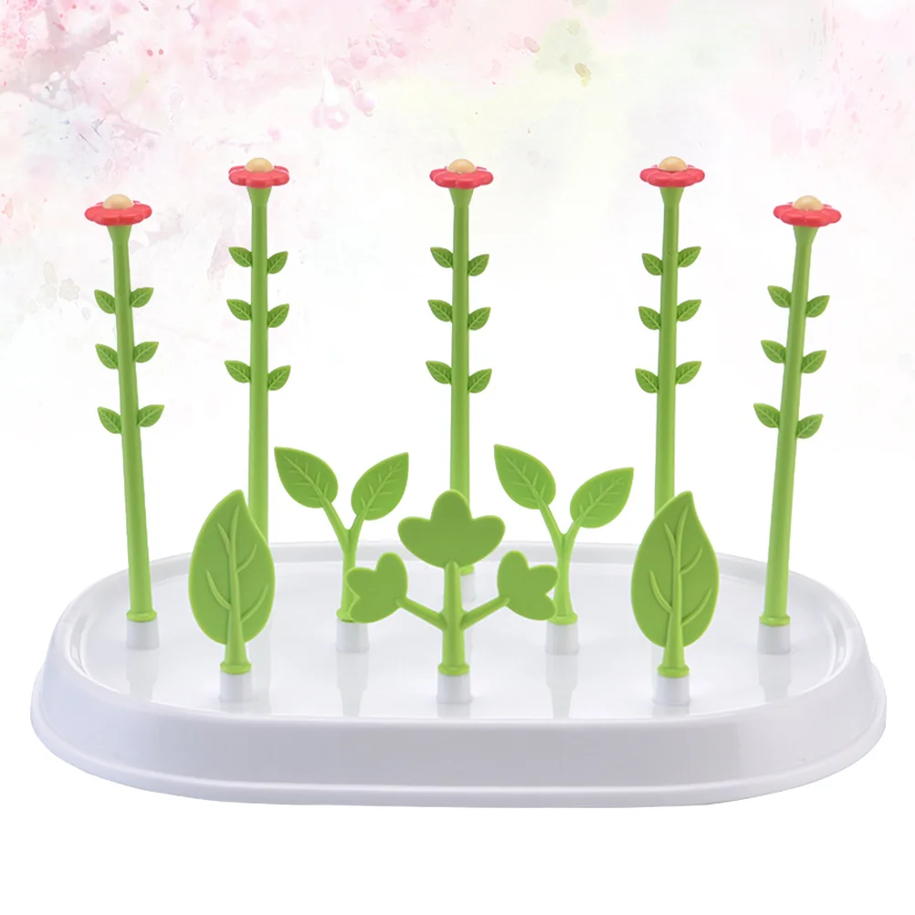 

Многофункциональная сушилка для детских бутылочек с глубоким подносом, регулируемые разноцветные колышки, гладкая поверхность, легкий держатель для кормления