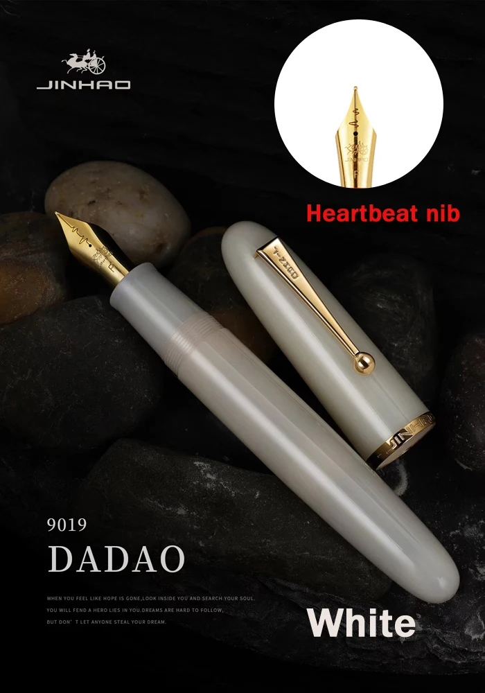 

Роскошная перьевая ручка Jinhao с наконечником Heartbeat, Dadao 9019, чернильная ручка большой емкости F/M Lridium для различных письменных случаев