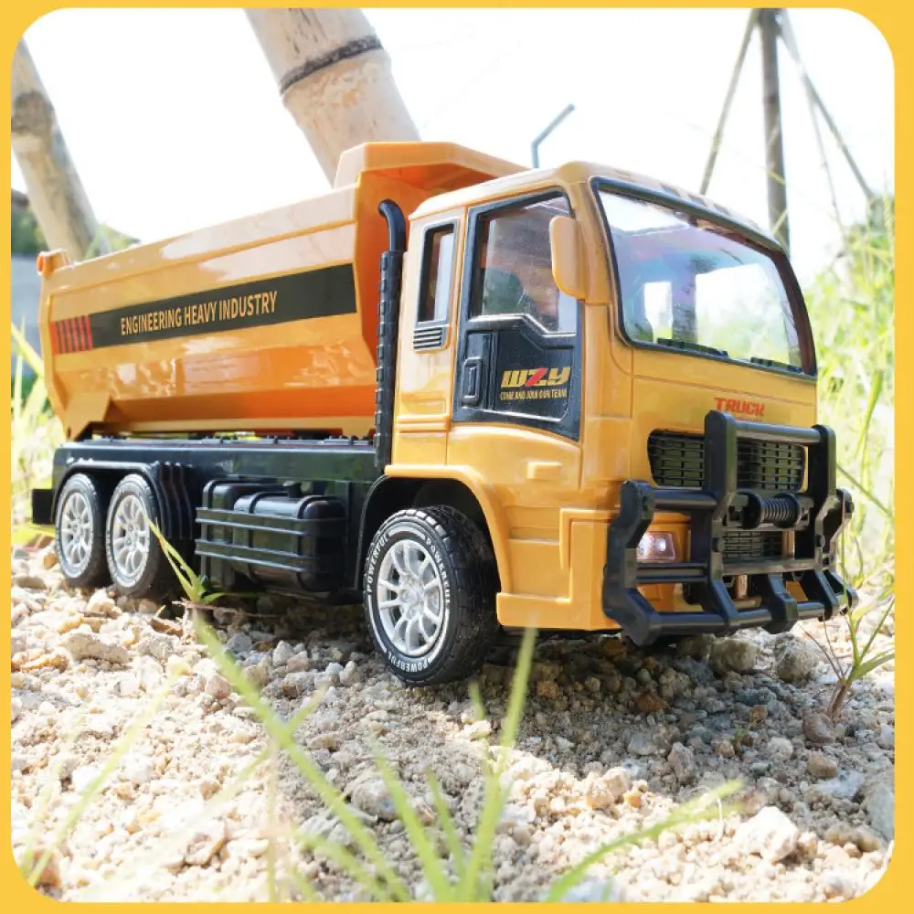 1/24 Rc Tipper Engineering Car Alloy and Plastic Tipping Bucket 2.4G 6CH Remote Control Dump Truck Toys for Boys Children\'s Gift