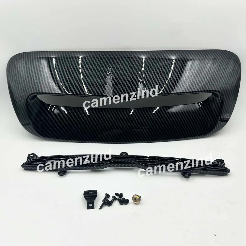 ABS Front Engine Bonnets Hood Vent Scoop Air Outlet Cover Trim For 07-13 Mini Cooper S R55 R56 R57 R58 Gloss Black/Carbon Fiber