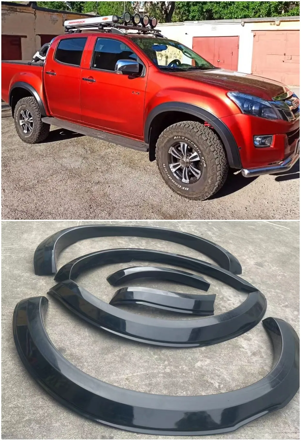 

DUKE4WD Car Accessories Fender Flare Wheel Arch Kit For ISUZU D-MAX Mudguards Wide Body Extension Double Cab Car Styling 6PCS