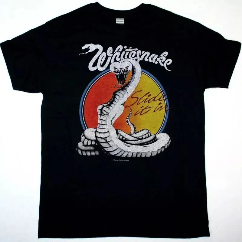 WHITESNAKE SLIDE IT IN TOUR НОВАЯ ЧЕРНАЯ ФУТБОЛКА