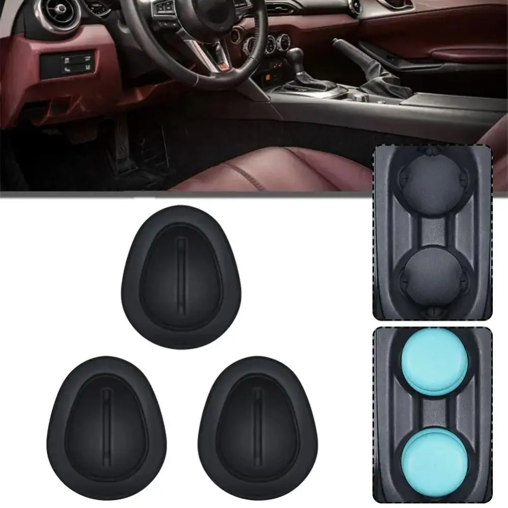 

3Pcs Durable Silicone Car Water Cup Holder Black Universal Insert Cup Stabilizer Car Water Cup Limiter Bottle Glass Accessories
