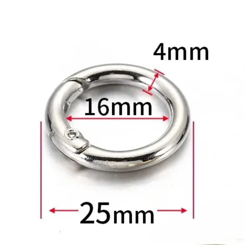 10 قطعة/الوحدة المعادن الربيع بوابة O حلقة حقيبة مشبك المشابك المعدنية حلقة تسلق المفاجئة هوك الربيع كيرينغ DIY بها بنفسك حقيبة الأمتعة مجوهرات اكسسوارات