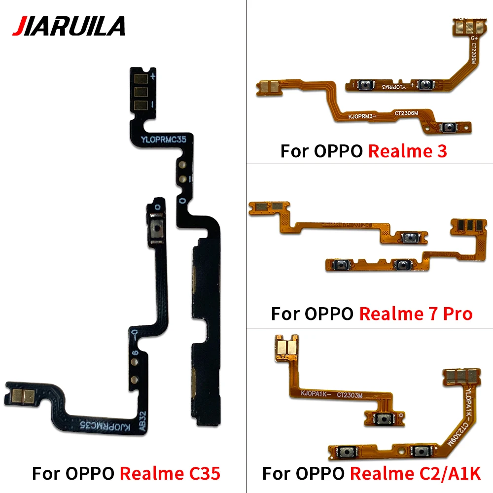 

Для OPPO A96 5G Realme 3 5 6 7 8I 9 10 Pro C2 A1k C3 C31 C35 Переключатель включения/выключения громкости Кнопка гибкие кабели
