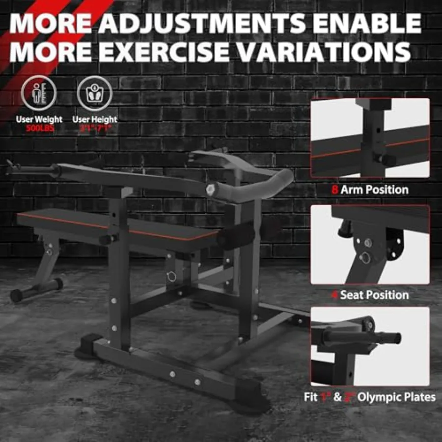 آلة ضغط الصدر قابلة للتعديل مع أذرع تحويل مستقلة مقعد وزن مسطح/مقعد وزن للمنزل وصالة الألعاب الرياضية AB تجريب قوة Trai #3