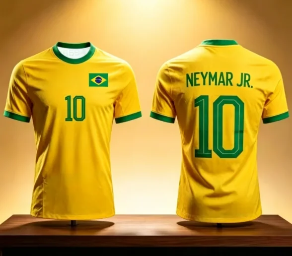 Neymar & VINI JR 3D Printed Football Jersey For Men Women Summer Fashion Sports Quick-dry Breathable Shorts Sleeve Soccer Tees
