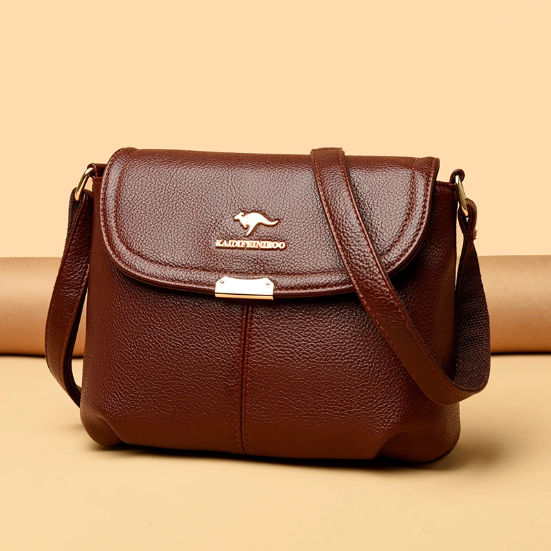 حقائب كتف مفردة بسيطة للسيدات عصرية عالية الجودة من جلد البولي يوريثان، محفظة صغيرة أنيقة بغطاء قلاب للاستخدام اليومي والسفر