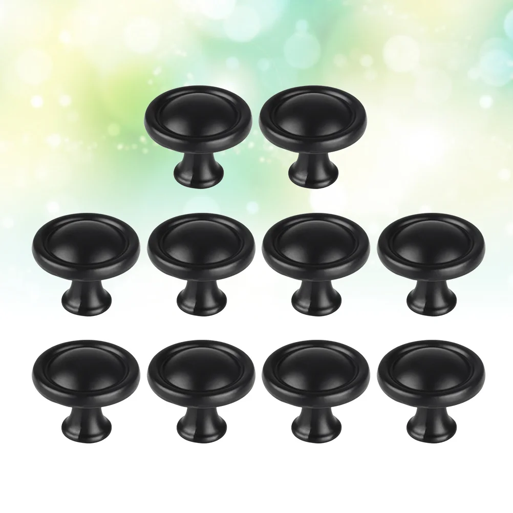 

20pcs Cabinet Knobs Black Aluminum Alloy Vintage Round Handle For Kitchen Cupboard Wardrobe Drawer Door Pulls Hardware Fittings