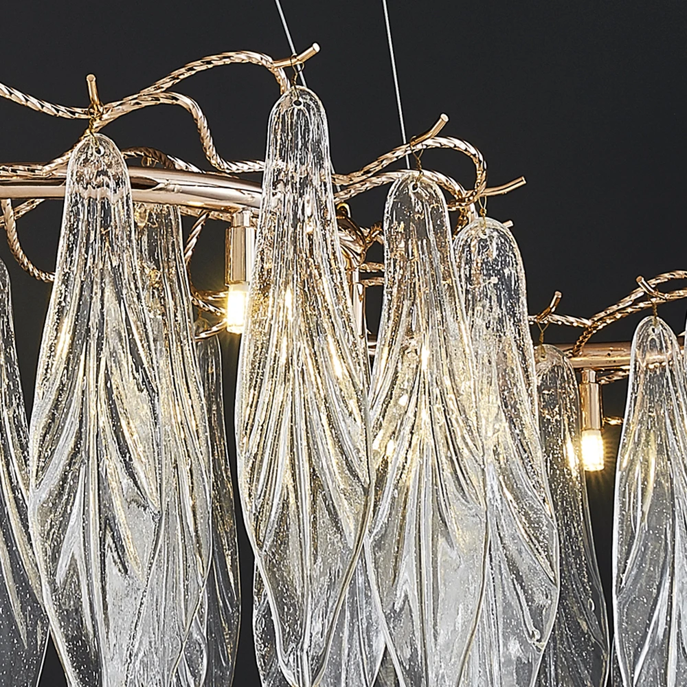 Creative Led Chandelier For Dining Room Modern Large Glass Hanging Lamp Luxury Home Decor Lighting Gold Design Kitchen Fixture