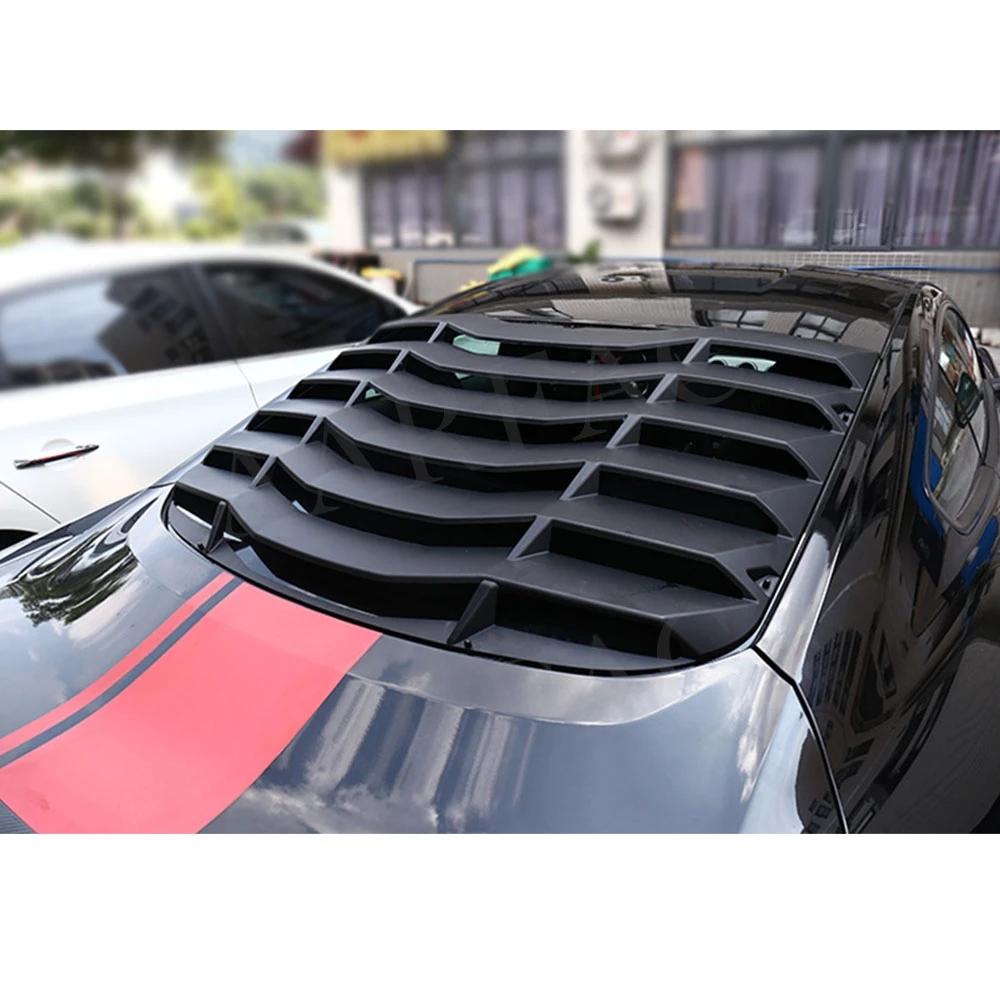 ABS Gloss Black Car Rear Window Decorate louver for Ford Mustang 2015-2020 Car Air Outlet Bumper Shutter Grill Frame Car Styling