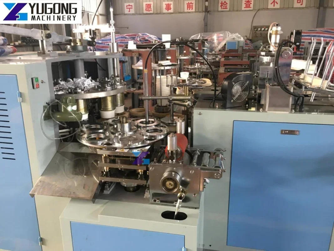 Fully Automatic Paper Cup Plate Making Machine Factory Price Disposable Paper Cup Lid with Handle Paper Cup Production Line