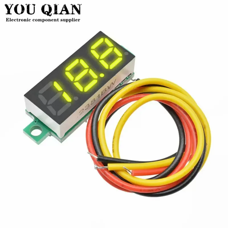 0.28 inch DC 0-100V 3-Wire Mini Gauge voltage meter Voltmeter LED Display Digital Panel Voltmeter Meter Detector Monitor Tools