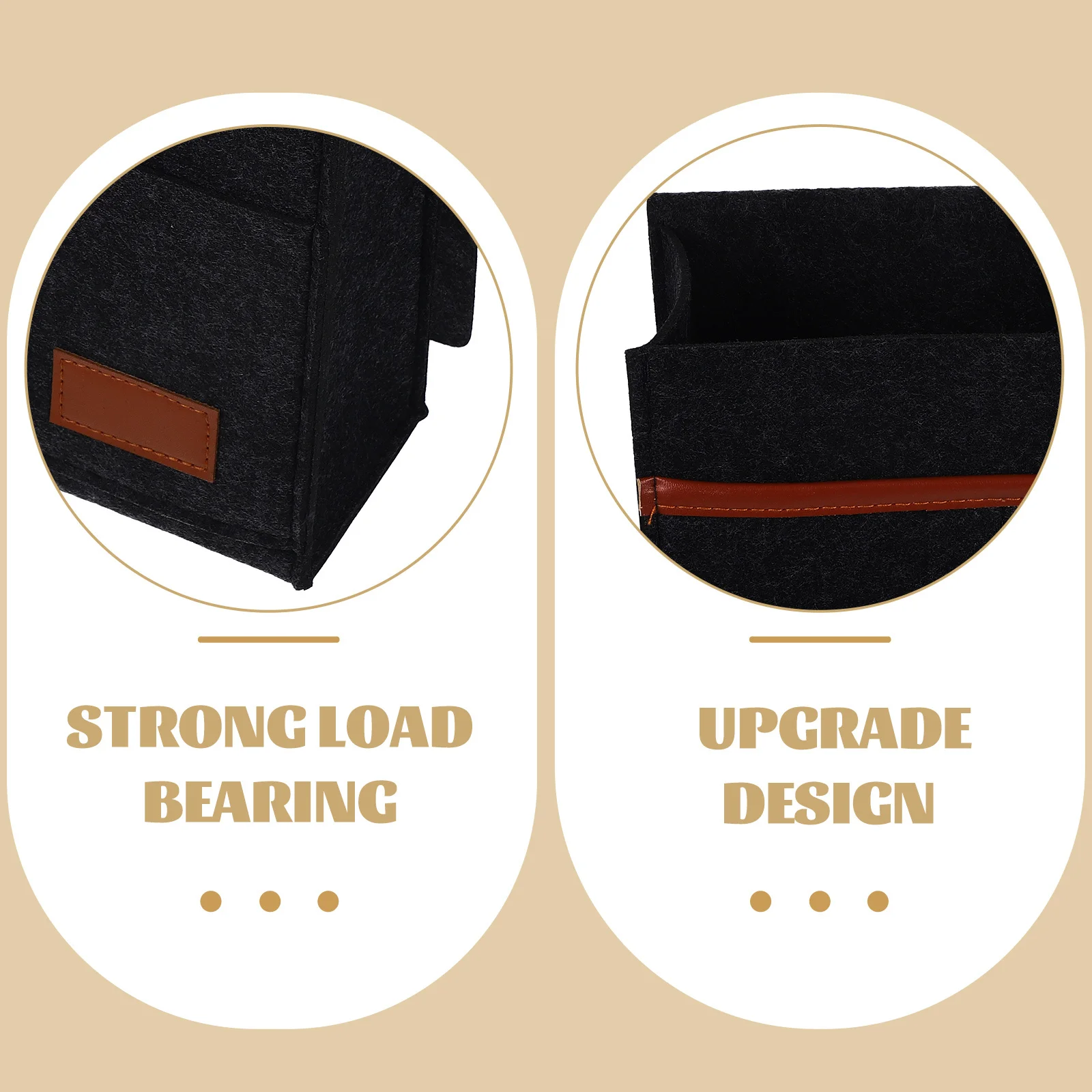 

Felt Dorm Sundries Organizer Dark Grey Bedside Storage Bag Hanging Caddy Multipocket Holder for Phone Remote Cups Books