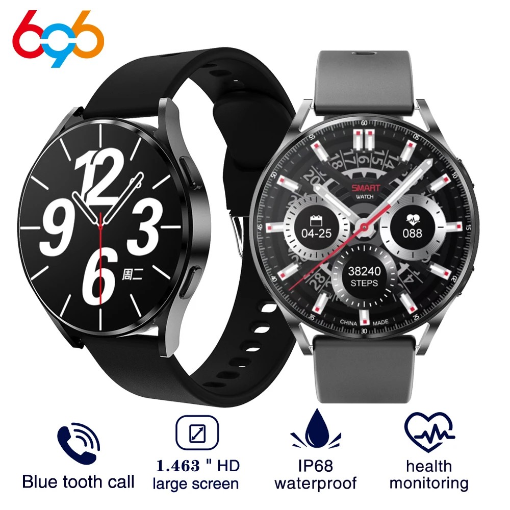 

Смарт-часы 1,463 дюйма для мужчин и женщин, часы с синим зубом, NFC, голосовой помощник, IP68, водонепроницаемые умные часы, спортивные, фитнес, пульс