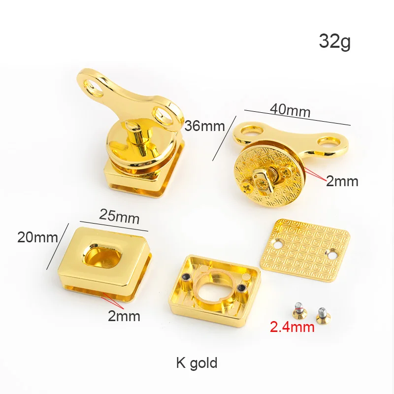 1-5-20sets 68x24mm Light Gold Butterfly Style Magnetic Lock Buckles Metal Purse Handbag Decoration Bag Closure Clasp Accessories