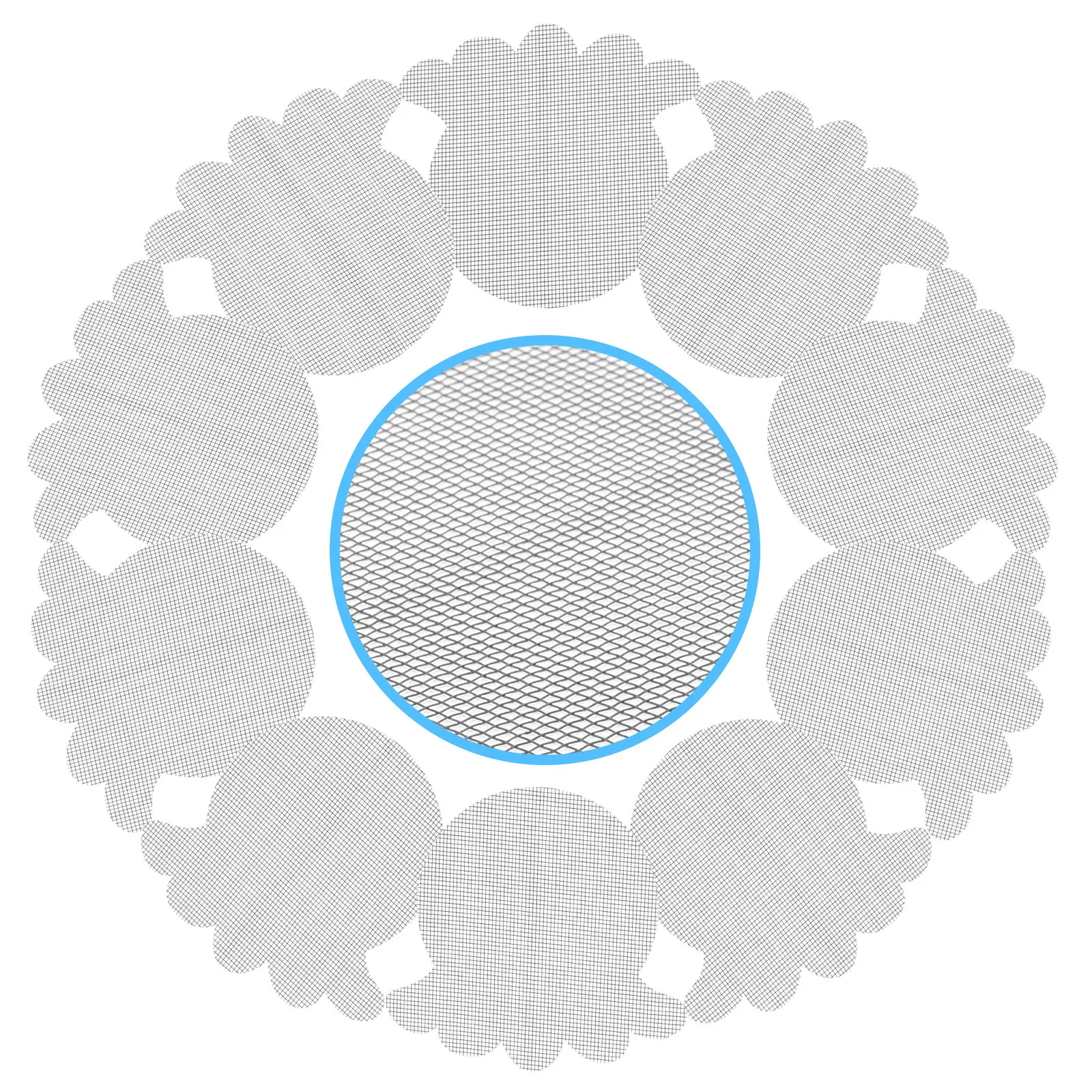 10pcs Bathroom Floor Drain Strainer – Self-Adhesive Hair Catcher for Shower, Anti-Clogging Filter