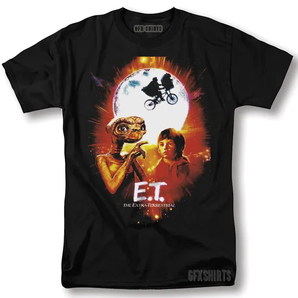 

E.T. Shirt Phone Home Classic Alien Movie Poster Vintage Graphic Design T-Shirt