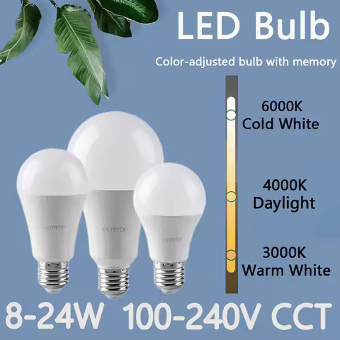 LED Smart 3 Ribbon Memory Dimming Bulb 3000K/4000K/6000K AC110V 220V E27 B22 8W-24W High Luminous Efficiency 100LM/W No Flicker