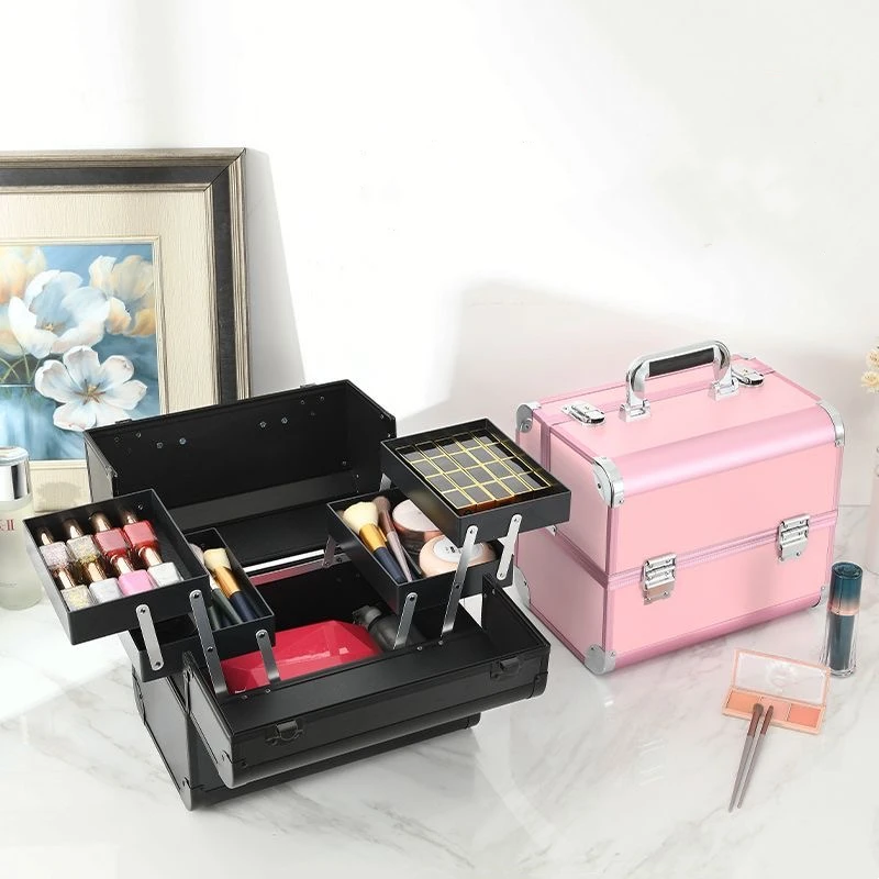 Large Capacity Fantasy Collection Makeup, Artists, Cosmetics Train, Tattoo Case Organizer, Travel Professional Luggage, Cosmetic