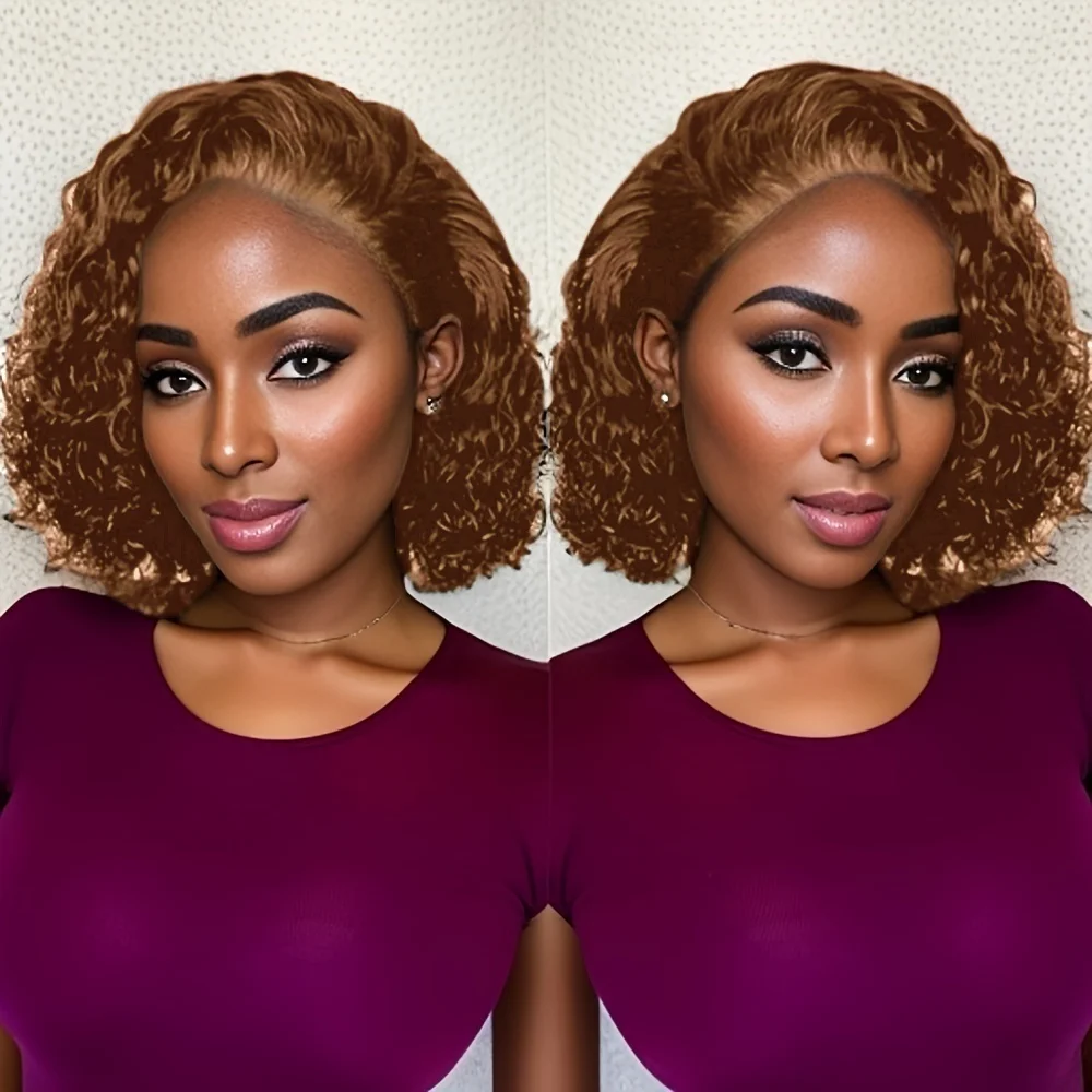 

Curly Wave 13X4 Lace Front Wigs Human Hair Short Bob Wigs Human Hair for Women Short Curly Lace Wigs for Daily Use Party ﻿