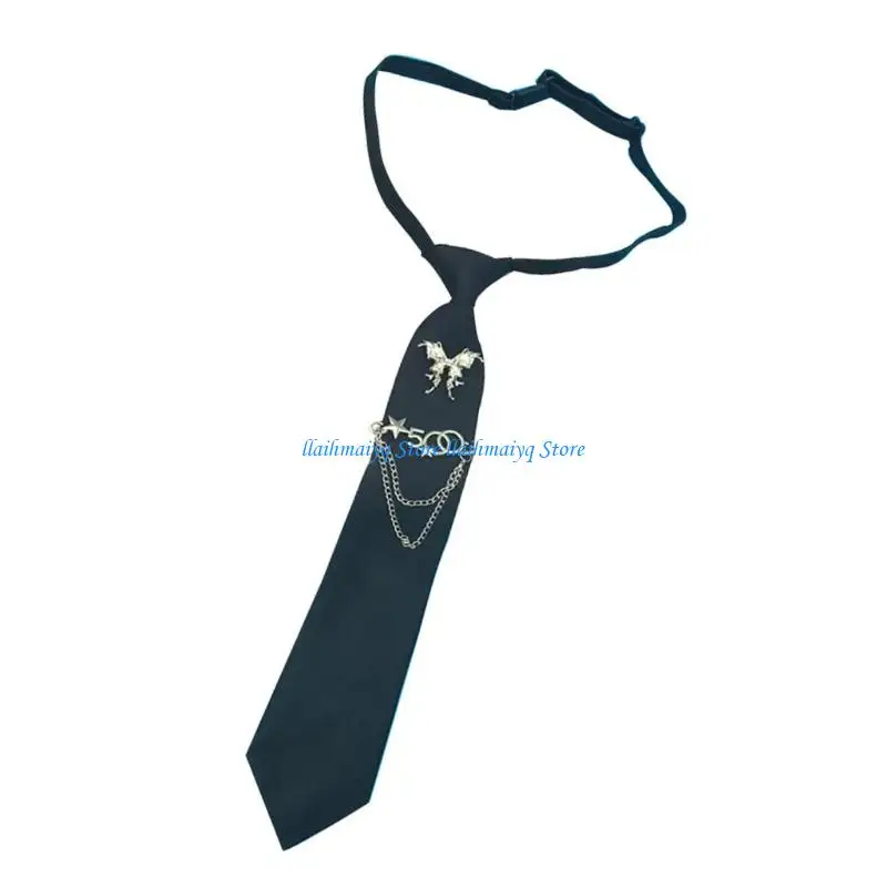 573B Uniform Pre Tied Tie for Girls Senior School Lady Uniform Pre-tied Tie Elegant Look for Business and Office Use