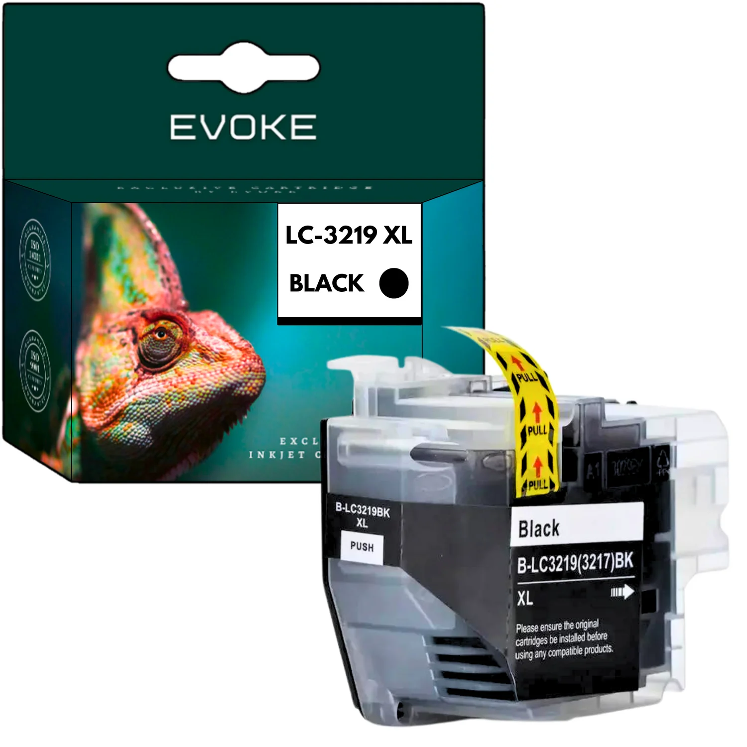 Evoke Compatibele Inkt voor Brother Lc-3219Xl Lc3219Xl Lc3219Xlbk Zwart 65 ml 3000 Pagina's Mfc-J5330Dw J5335Dw J5730Dw J6530Dw
