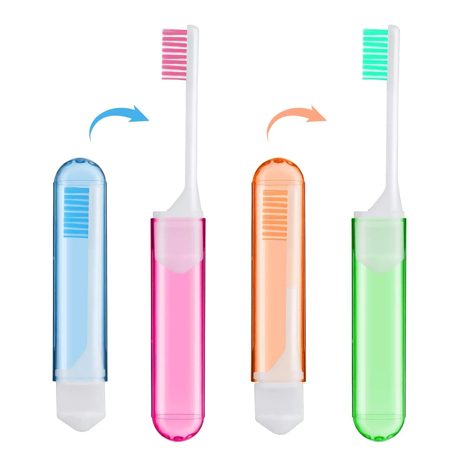 1Pcs Folding Toothbrush With Box Portable Travel Camping Outdoor Business Trip Tooth Brush Soft Toothbrush Oral Cleaning Tools