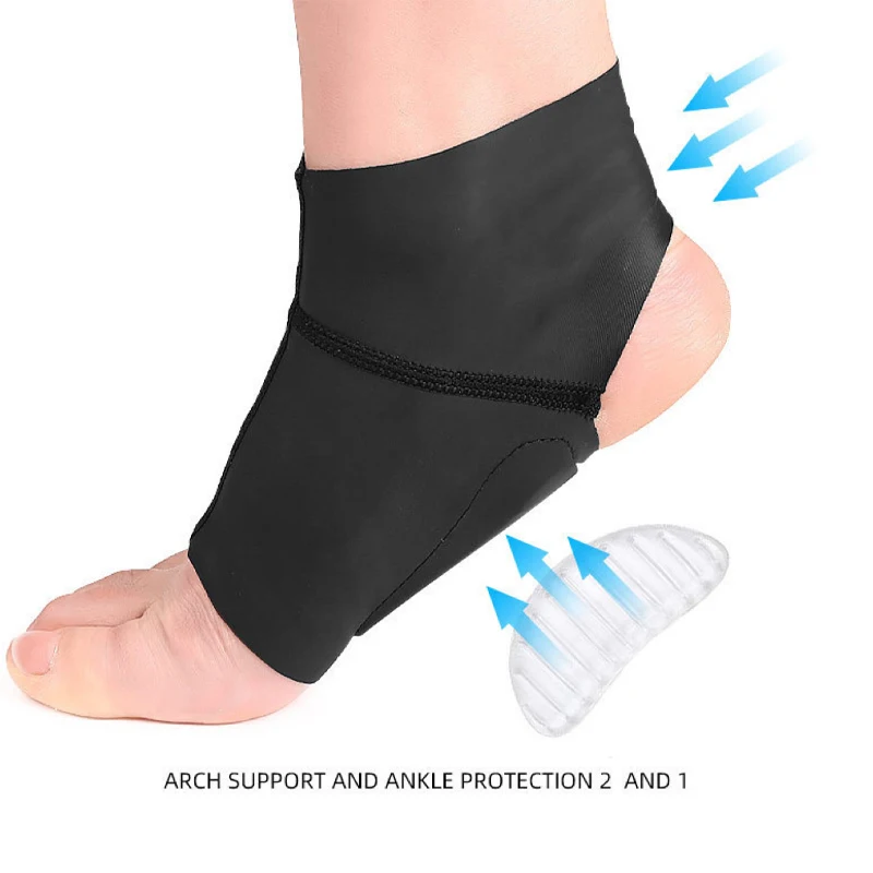 Bantalan Gel Plantar Fasciitis, 2 PCS lengan penopang pergelangan kaki untuk kaki datar, taji tumit, kaki datar, lengkungan tinggi/rendah pereda nyeri