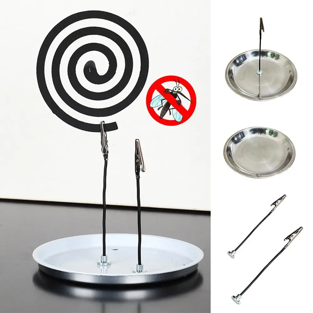 Stainless Steel Mosquito Coil Bracket Durable Multi-function Magnetic Support Frame Strong Magnetic Ash Tray Base Incense Clip