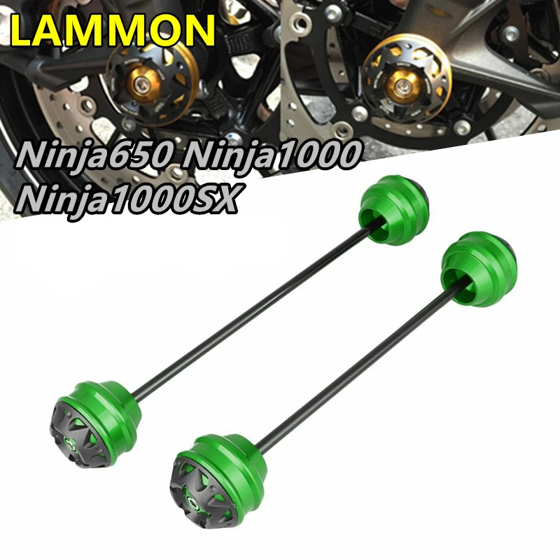 

Front Rear Wheel Protector Axle Fork Crash Slider For Kawasaki Ninja650 Ninja1000 Ninja1000SX