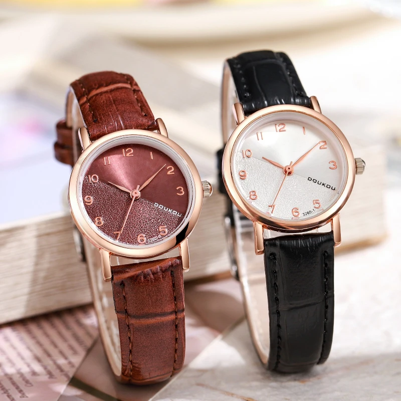 أزياء المرأة ووتش بو الجلود حزام ساعة اليد ساعات كوارتز للنساء ساعة السيدات ووتش هدية Reloj Mujer Montre فام