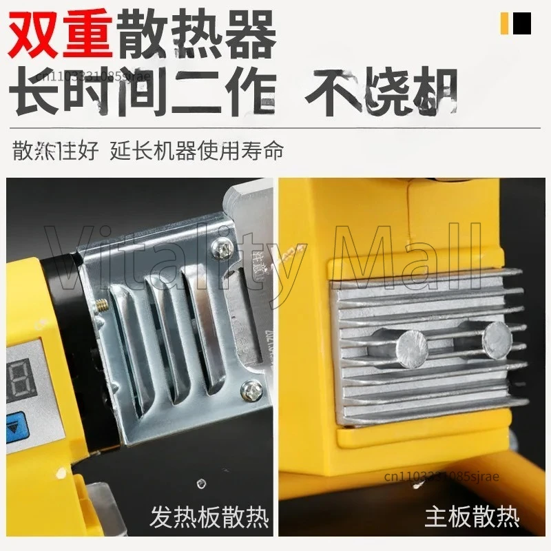 PB/PP/PE/PPR آلة لحام الأنابيب 600 واط-1000 واط أنبوب بولي كلوريد الفينيل سبيكة لحام البلاستيك لحام التدفئة أداة ذوبان الساخن 63/32 نوع جلخ