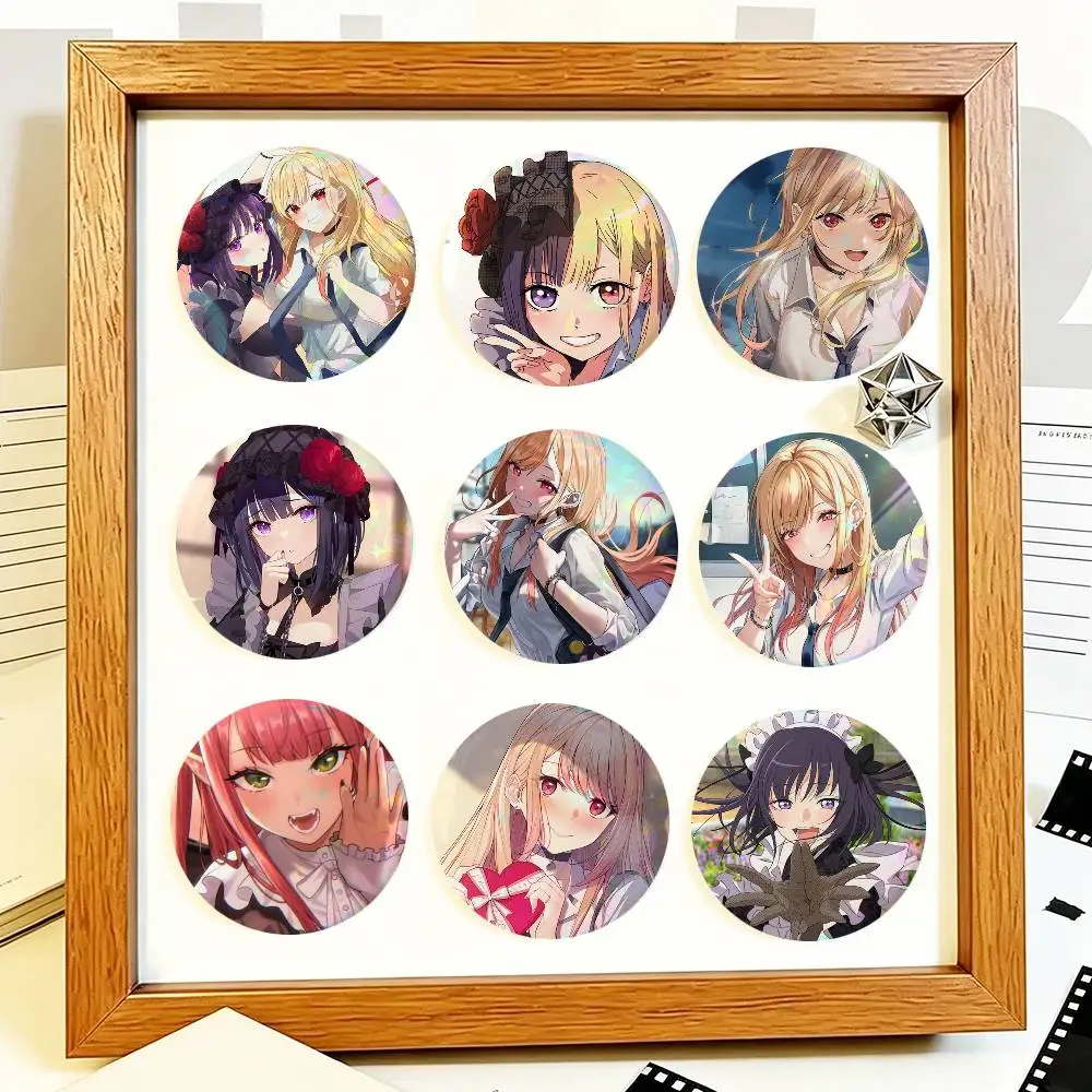 My Dress-Up Darling Anime Round Badge Creative Brooch Clothing Backpack Accessories Lapel Pin
