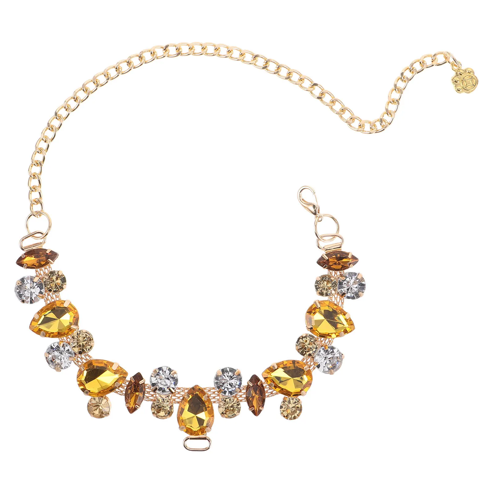 

Sparkling Pet Necklace for Cats Dogs - Adjustable Cat Chain Jewelry with Rhinestones, Lightweight for Daily Wear